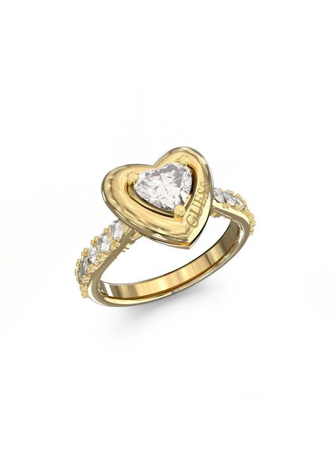 GUESS Crystal Heart Solitaire Ring